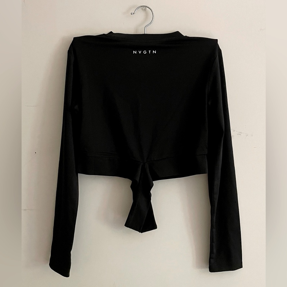 NWT NVGTN black long sleeve crop top